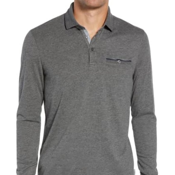 Ted Baker London Other - Ted Baker Loomie Slim Fit Tipped Long Sleeve Polo